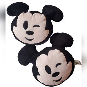 2 Mickey Mouse emoji pillows